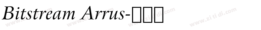 Bitstream Arrus字体转换